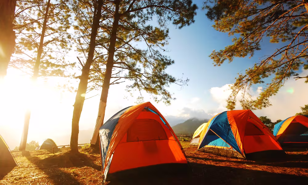 camping tents for families enjoying slow travel