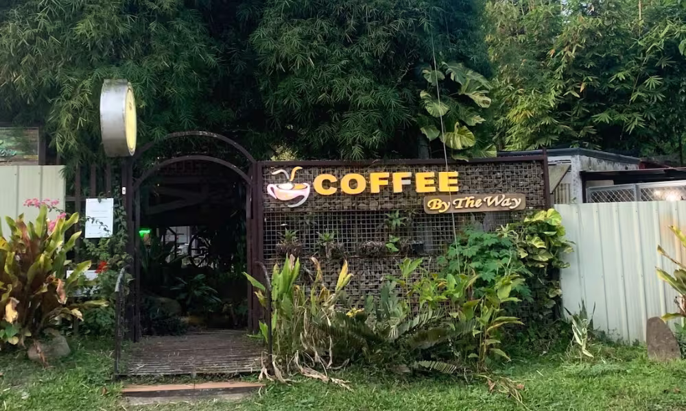Coffee By The Way café in Davao City with relaxed garden-style ambiance