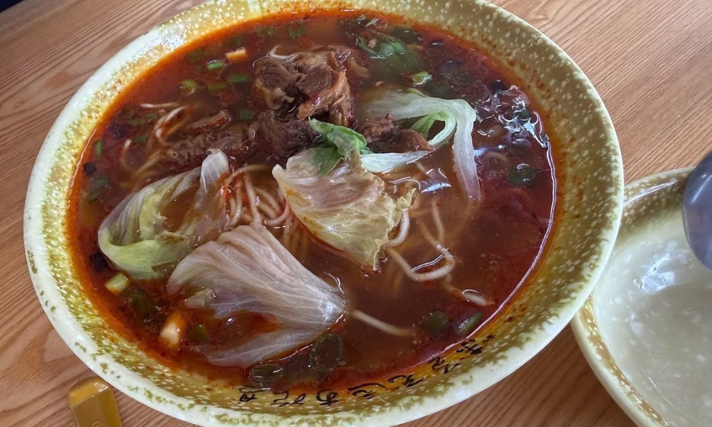 Spicy beef noodle soup at Shaxian County Snacks in Davao City