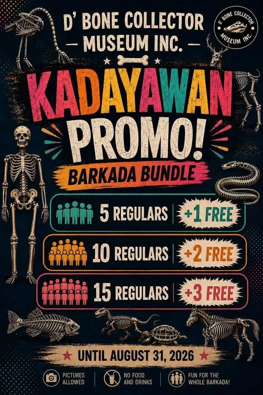 D' Bone Collector Museum Kadayawan Promo: Barkada Bundle group ticket offer, valid until August 31, 2026
